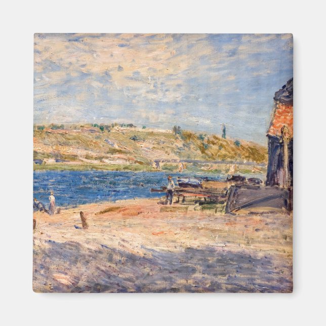 Alfred Sisley - Flodbankar vid Saint-Mammes Magnet (Framsidan)