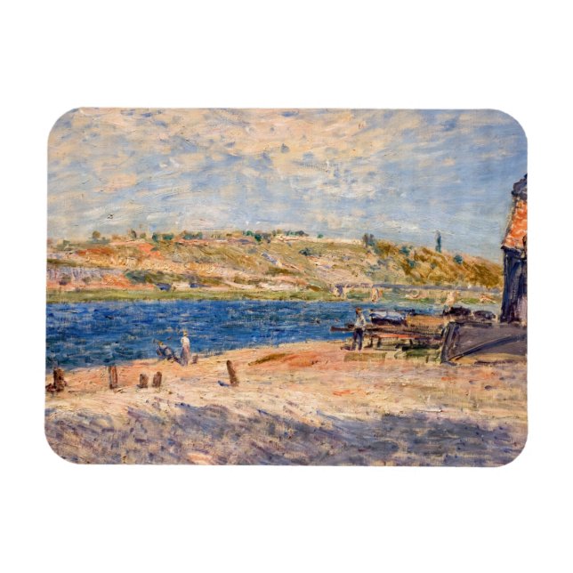 Alfred Sisley - Floden Banker vid Saint-Mammes Magnet (Horisontell)