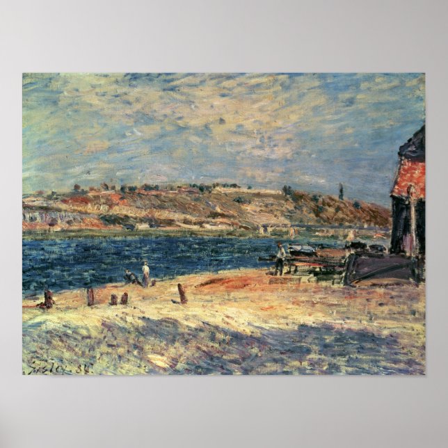 Alfred Sisley | Floden Banker vid Saint-Mammes Poster (Framsidan)