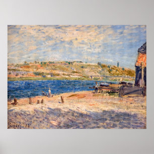 Alfred Sisley - Floden Banker vid Saint-Mammes Poster
