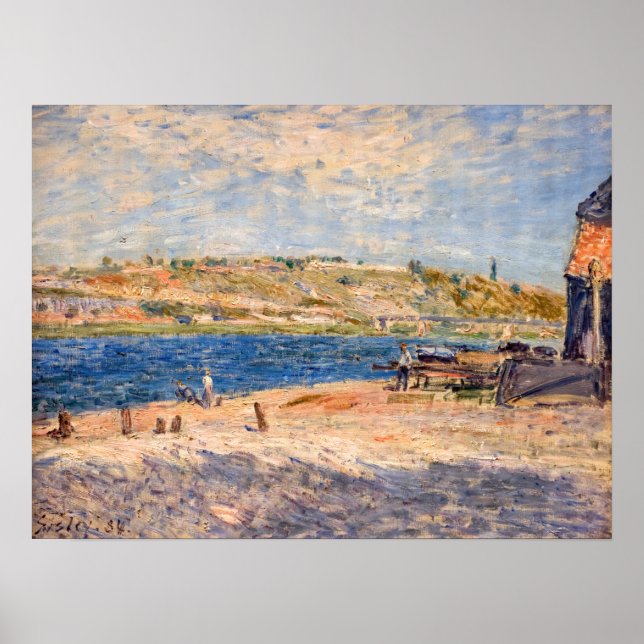 Alfred Sisley - Floden Banker vid Saint-Mammes Poster (Framsidan)