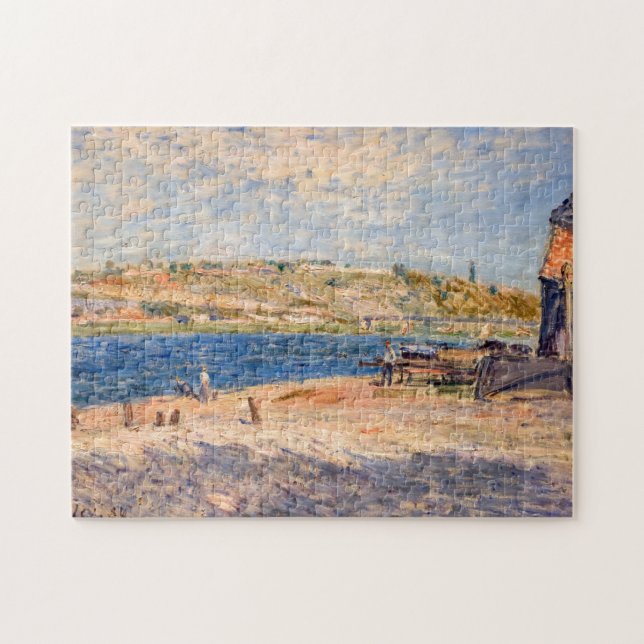 Alfred Sisley - Floden Banker vid Saint-Mammes Pussel (Horisontell)
