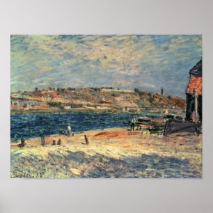 Alfred Sisley flodstränder på Sanktt-Mammes Poster