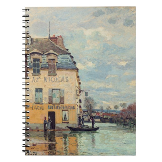 Alfred Sisley - Flood at Port-Marly 1872 Anteckningsbok (Framsidan)