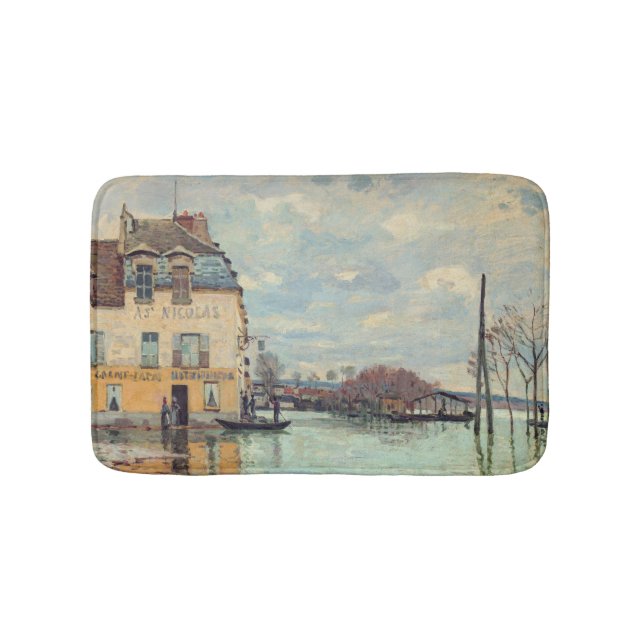 Alfred Sisley - Flood at Port-Marly 1872 Badrumsmatta (Framsidan)