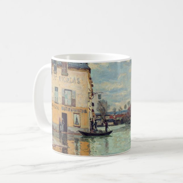 Alfred Sisley - Flood at Port-Marly 1872 Kaffemugg (Framsida vänster)