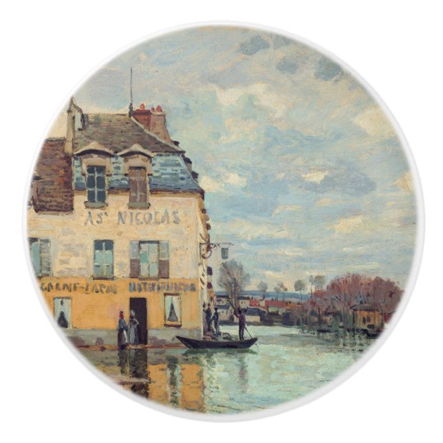 Alfred Sisley - Flood at Port-Marly 1872 Knopp (Framsidan)