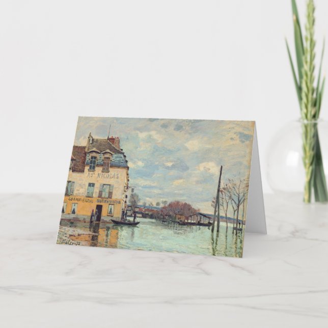 Alfred Sisley - Flood at Port-Marly 1872 Kort (Framsida)