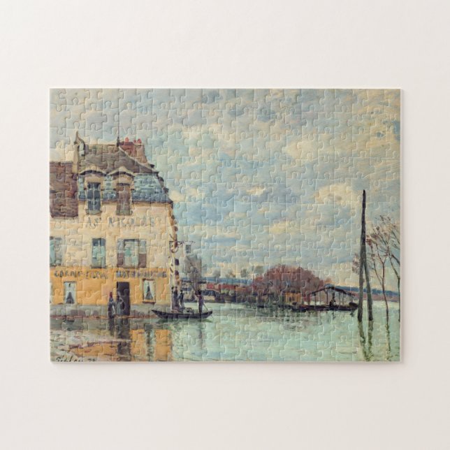 Alfred Sisley - Flood at Port-Marly 1872 Pussel (Horisontell)