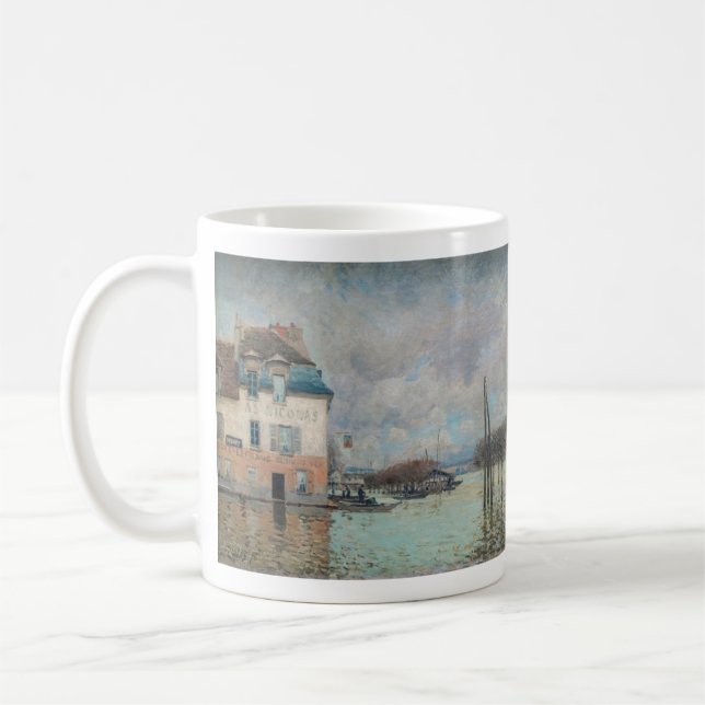 Alfred Sisley - Flood at Port-Marly 1876 Kaffemugg (Vänster)