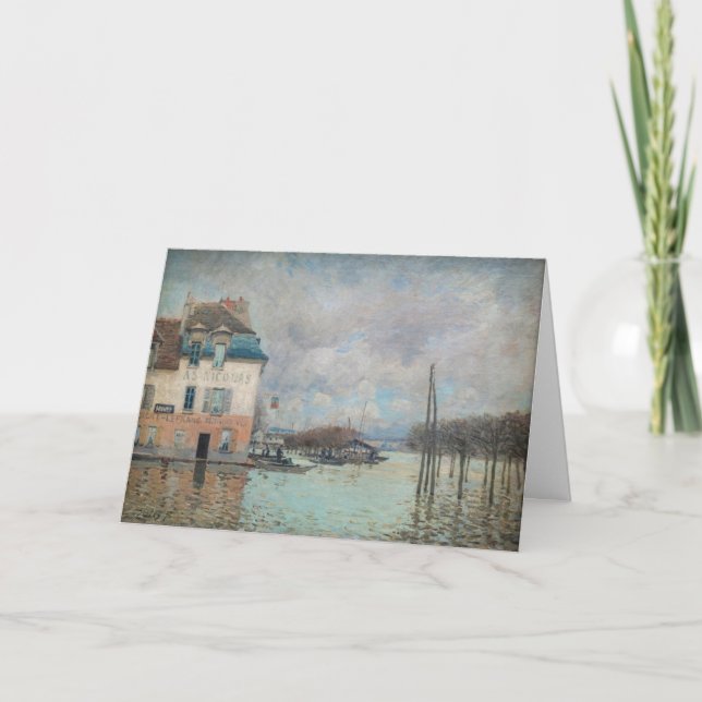 Alfred Sisley - Flood at Port-Marly Kort (Framsida)