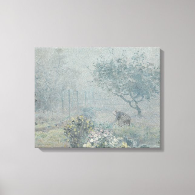Alfred Sisley - Fog, Voisins Canvastryck (Framsida)