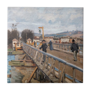 Alfred Sisley - Footbridge i Argentina Kakelplatta