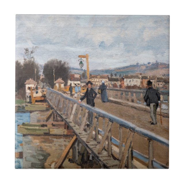 Alfred Sisley - Footbridge i Argentina Kakelplatta (Framsidan)