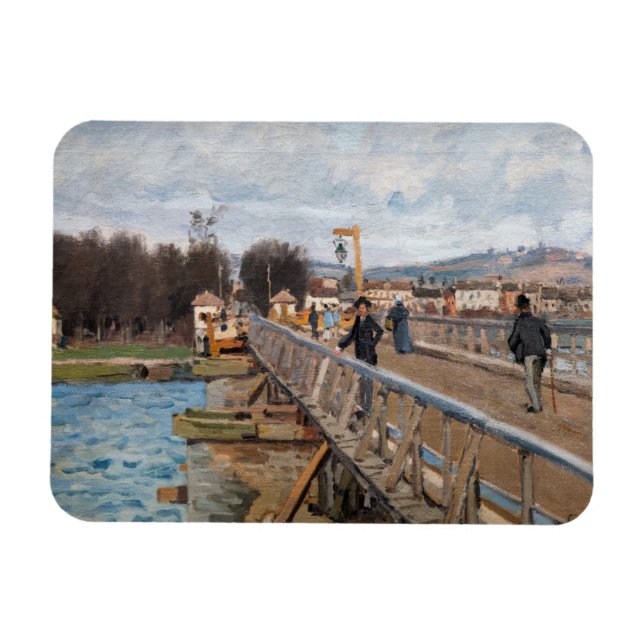 Alfred Sisley - Footbridge i Argentina Magnet (Horisontell)