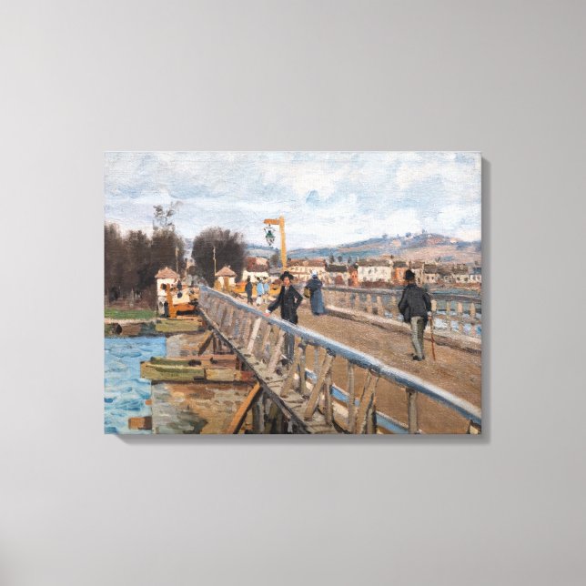 Alfred Sisley - Fotbro vid Argenteuil Canvastryck (Framsida)