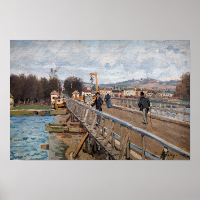 Alfred Sisley - Fotbro vid Argenteuil Poster (Framsidan)