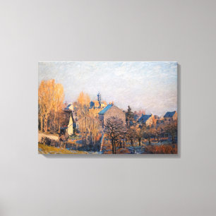 Alfred Sisley - Frostig morgon i Louveciennes Canvastryck