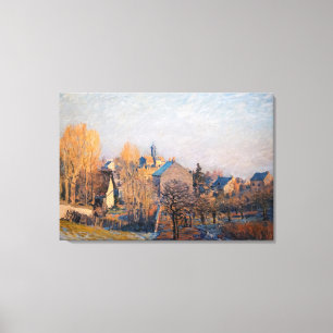 Alfred Sisley - Frosty Morgon i Louveciennes Canvastryck