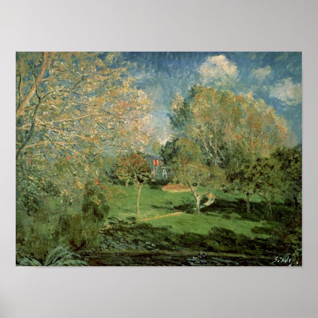 Alfred Sisley | Garden of Hoschede Family Poster (Framsidan)