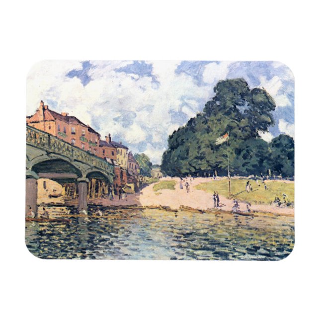 Alfred Sisley Hampton Court Bridge Magnet (Horisontell)