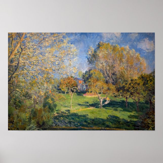 Alfred Sisley - Hoschedéträdgården, Montgeron Poster (Framsidan)