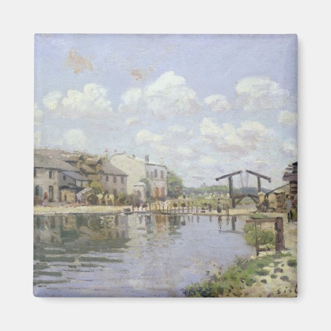 Alfred Sisley | Kanal Saint-Martin, Paris Magnet (Framsidan)