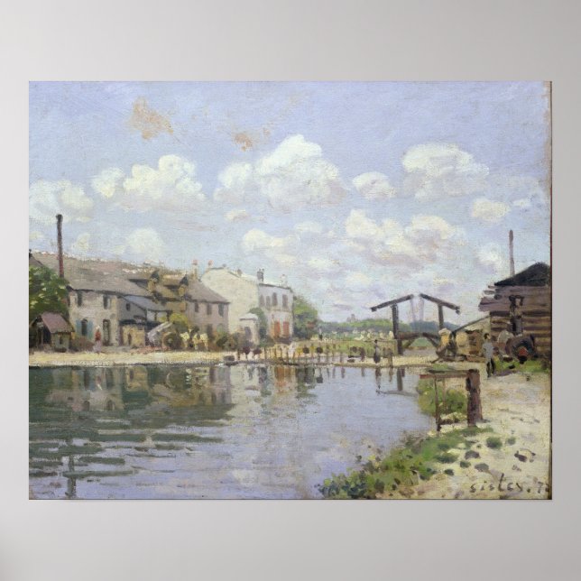 Alfred Sisley | Kanal Saint-Martin, Paris Poster (Framsidan)