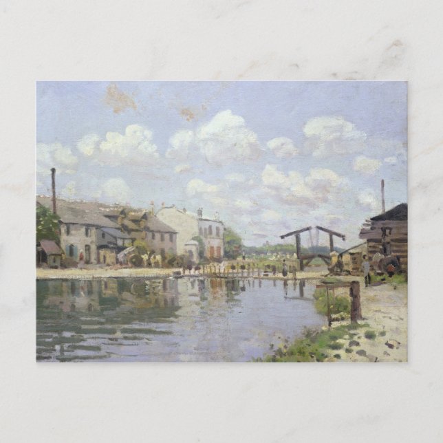 Alfred Sisley | Kanal Saint-Martin, Paris Vykort (Framsida)