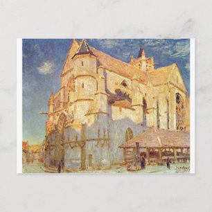 Alfred Sisley - Kirche von Moret 1893 oljakyrka Vykort