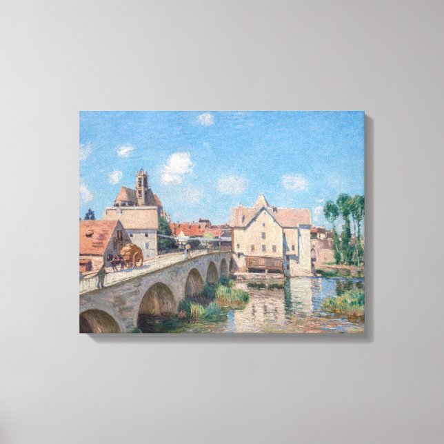 Alfred Sisley-konstverk - Le Pont de Moret Canvastryck (Framsida)