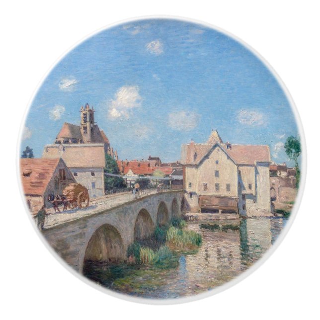 Alfred Sisley-konstverk - Le Pont de Moret Knopp (Framsidan)