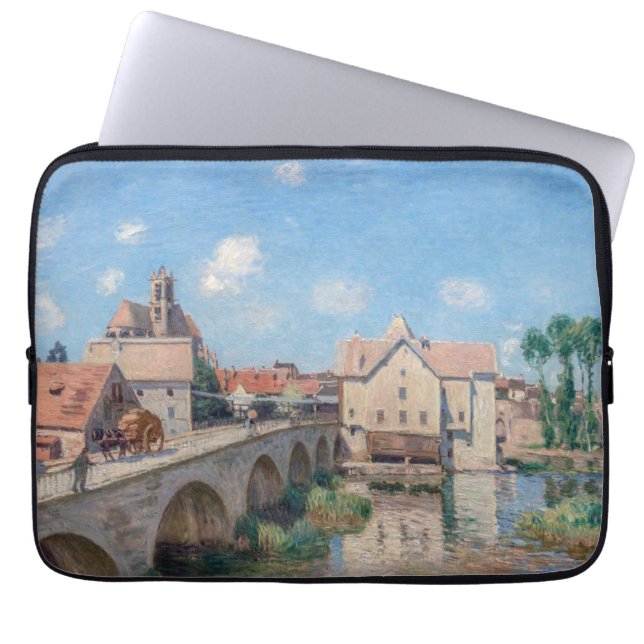 Alfred Sisley-konstverk - Le Pont de Moret Laptop Fodral (Framsidan)