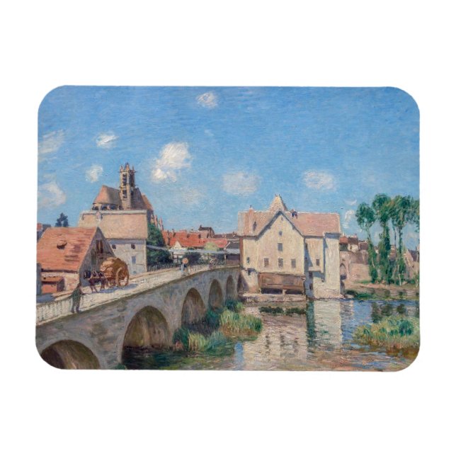 Alfred Sisley-konstverk - Le Pont de Moret Magnet (Horisontell)