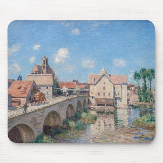 Alfred Sisley-konstverk - Le Pont de Moret Musmatta (Framsidan)
