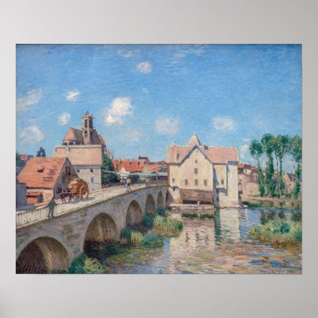 Alfred Sisley-konstverk - Le Pont de Moret Poster (Framsidan)