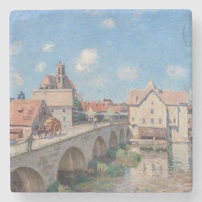 Alfred Sisley-konstverk - Le Pont de Moret Stenunderlägg (Framsidan)