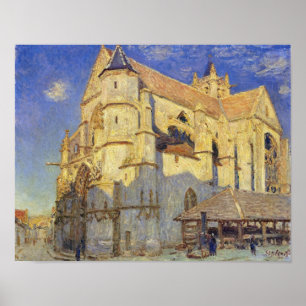 Alfred Sisley Kyrka i Moret, Frosty Weather Poster