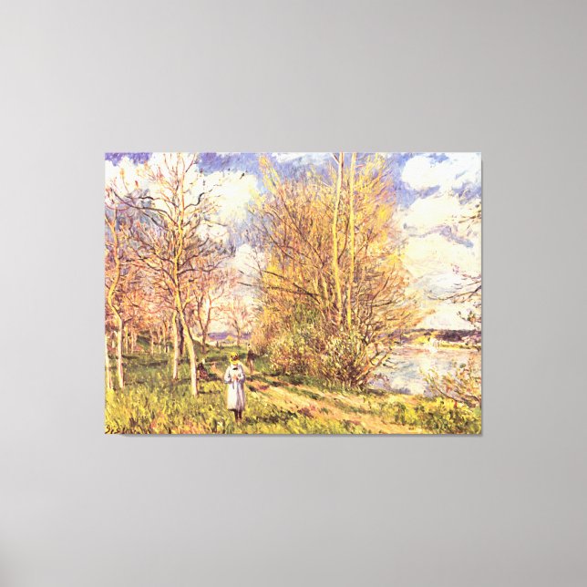 Alfred Sisley Les Petits Prés i vår Canvastryck (Framsida)