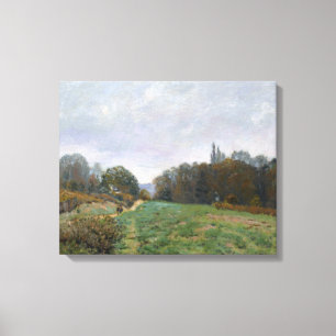 Alfred Sisley - Liggande vid Louveciennes Canvastryck