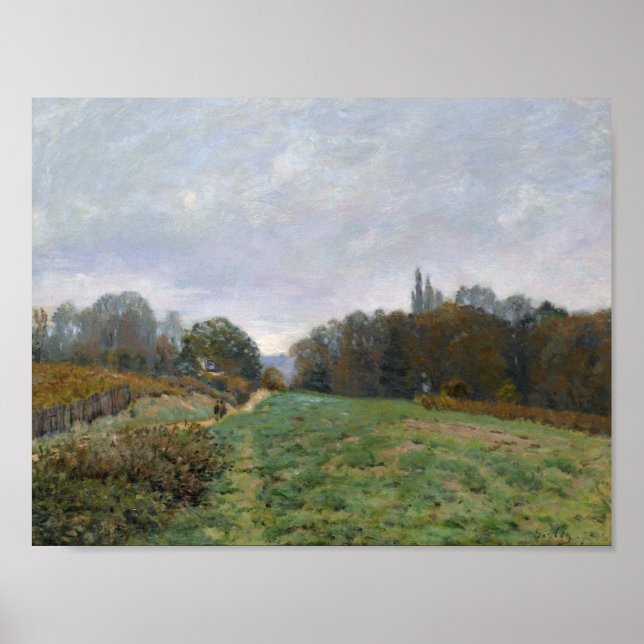 Alfred Sisley - Liggande vid Louveciennes Poster (Framsidan)