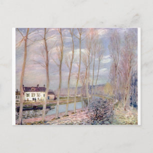 Alfred Sisley Loing - Kanal 1892 Oil Landscape Vykort
