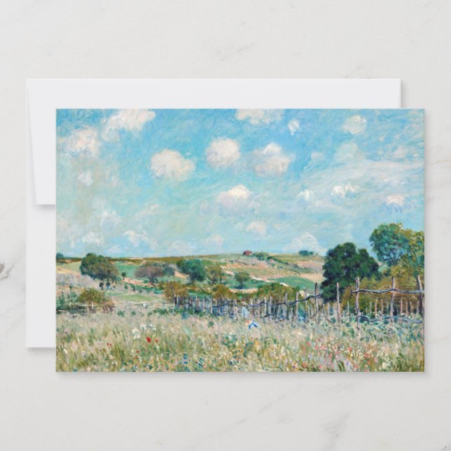Alfred Sisley - Meadow Tack Kort (Framsida)