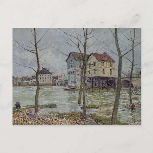 Alfred Sisley | Miljoner i Moret-sur-Loing Vykort (Framsida)