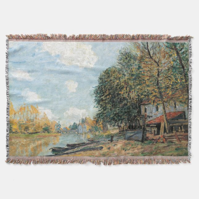 Alfred Sisley Moret: Bankerna vid floden Loing Filt (Framsidan)