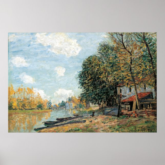 Alfred Sisley Moret: Bankerna vid floden Loing Poster (Framsidan)