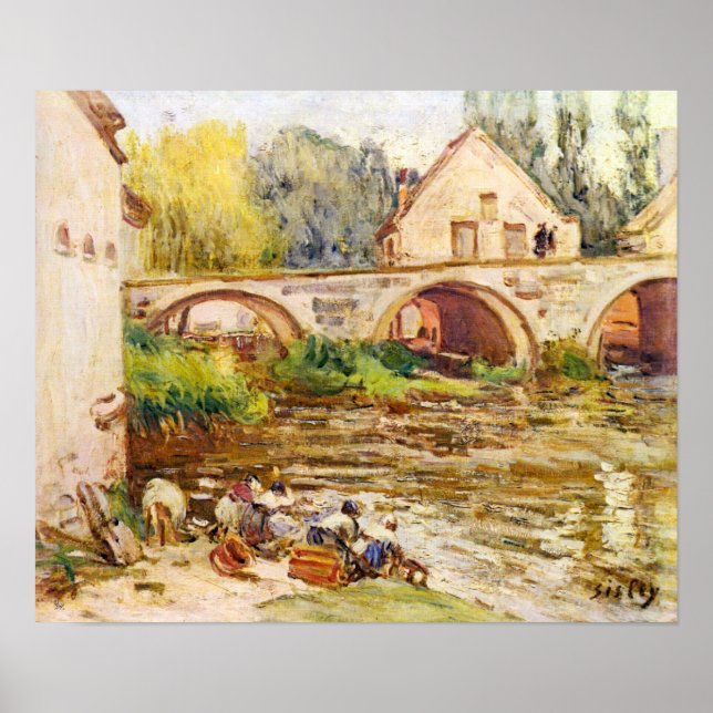 Alfred Sisley - Morets landningar Poster (Framsidan)
