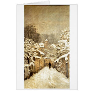 Alfred Sisley - Neve em Louveciennes - Oil Canvas Hälsningskort