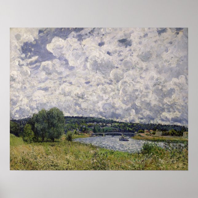Alfred Sisley | Notfartyg i Suresnes Poster (Framsidan)