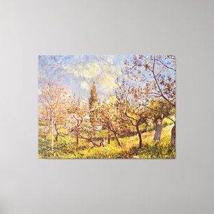 Alfred Sisley Orchard i vår Canvastryck